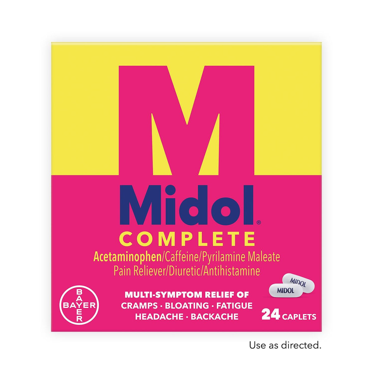 Midol® Complete Mentrual Cramp Caplets (24-ct) – School Nurse Supply