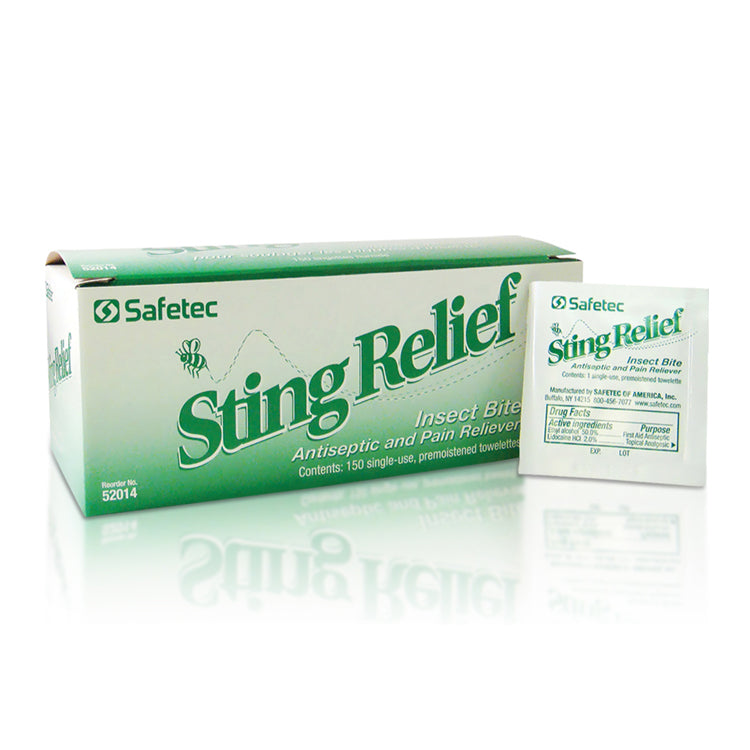 Safetec Sting Relief Wipes (150-ct)