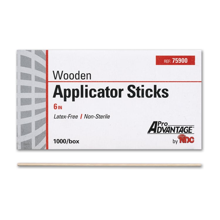 Wooden Applicator Sticks - 6" Non-Sterile **NO COTTON** (1,000-ct)