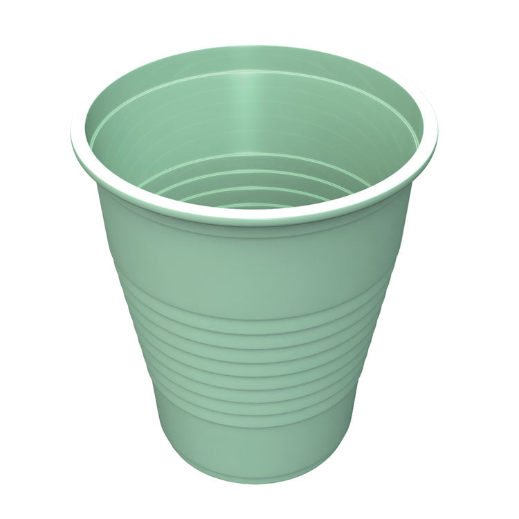 5 oz Flat Bottom Plastic Cups - Mint Green (50-ct)