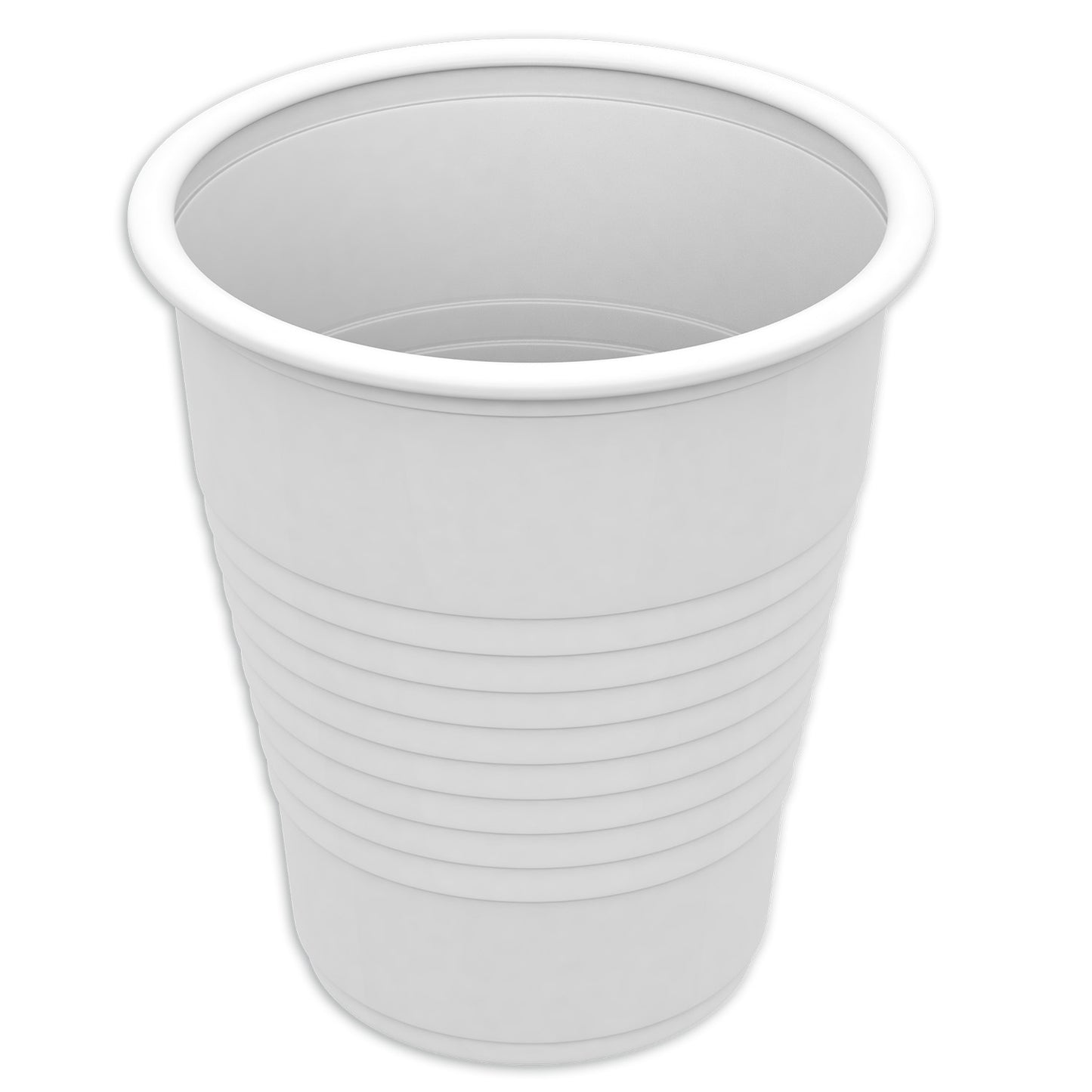 5 oz Flat Bottom Plastic Cups - White (50-ct)