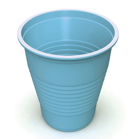 5 oz Flat Bottom Plastic Cups - Blue (1,000-ct)