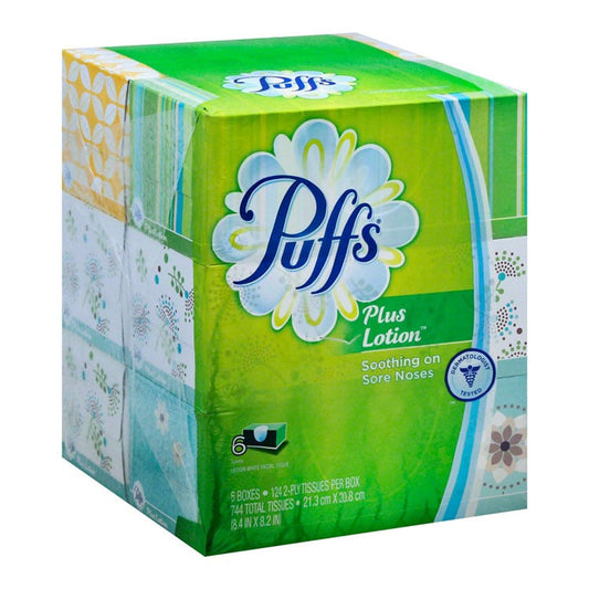 Puffs Plus Lotion Tissues (124-ct) **PACK of 6**