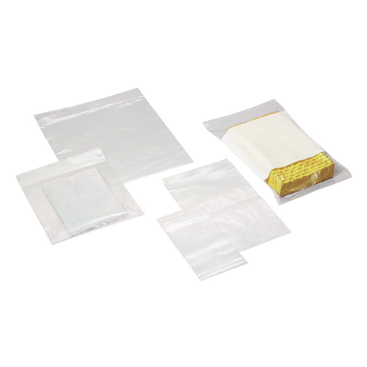 Zipper Closure Bags, 2 mil Clear - 4" x 4"(100-ct)