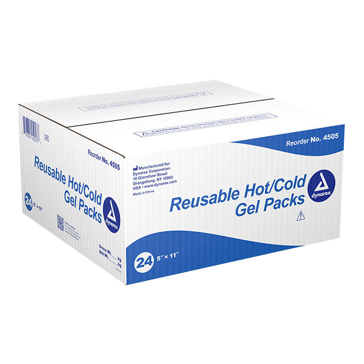 Dynarex Reusable Hot and Cold Gel Packs - 5" x 11" (24-ct)