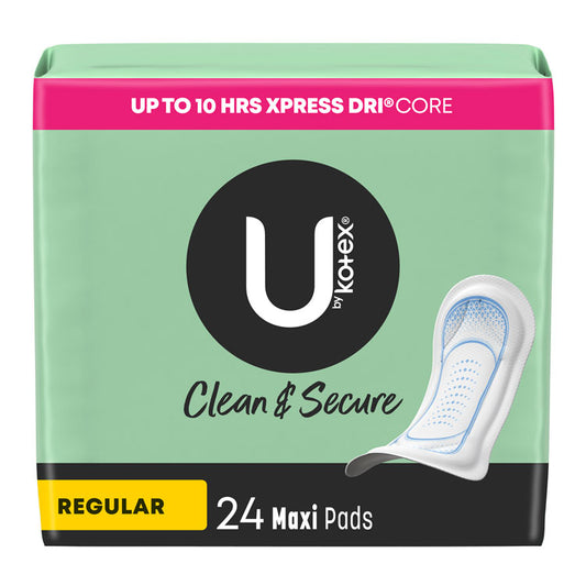 U Clean & Secure Maxi Pads - Regular (24-ct)