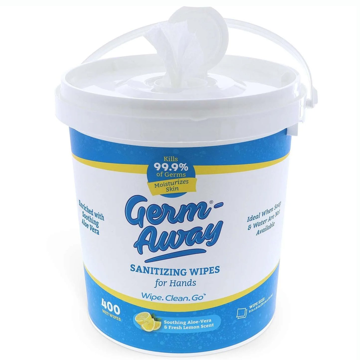 Germ-Away Antibacterial Hand Wipes - Bucket (400-ct)