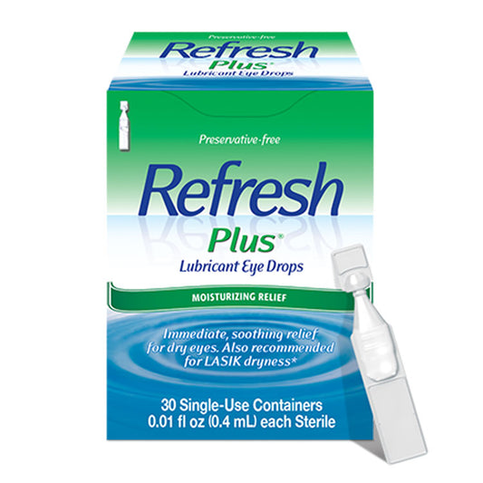 Refresh Plus Sterile Single-Use Lubricating Eye Drops (30-ct)