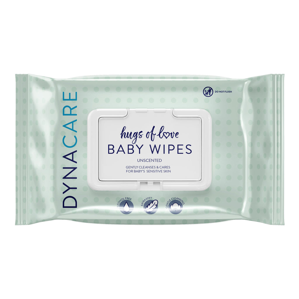 Dynacare Unscented Baby Wipes with Aloe (80-ct) **CASE of 24**
