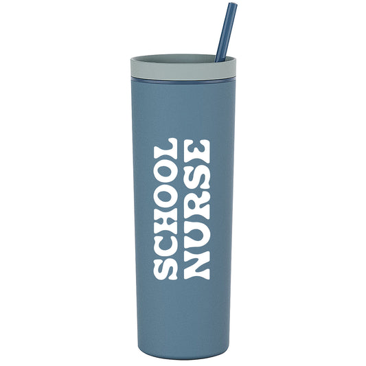 SNS School Nurse Skinny Acrylic Tumblers - Oasis Blue