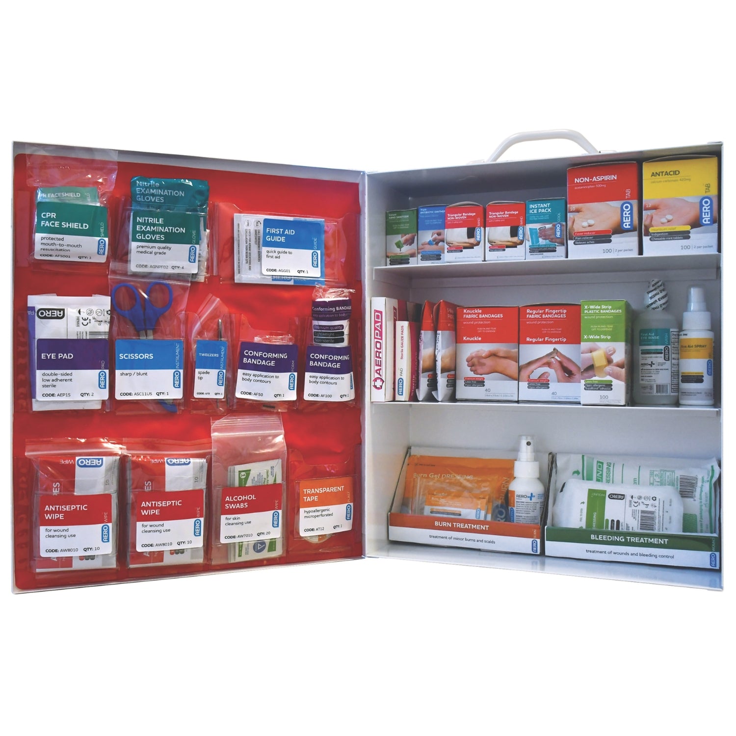 SNS 3-Shelf Metal Wall-Mount First Aid Kit