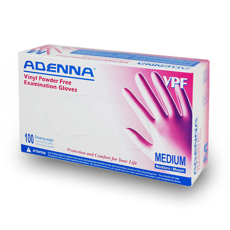 Adenna Vinyl Powder-Free Gloves - Small (100-ct) **CASE of 10**