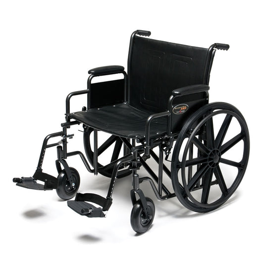 SNS Heavy Duty Wheelchair with Elevating, Adjustable Legrest (22" Seat)