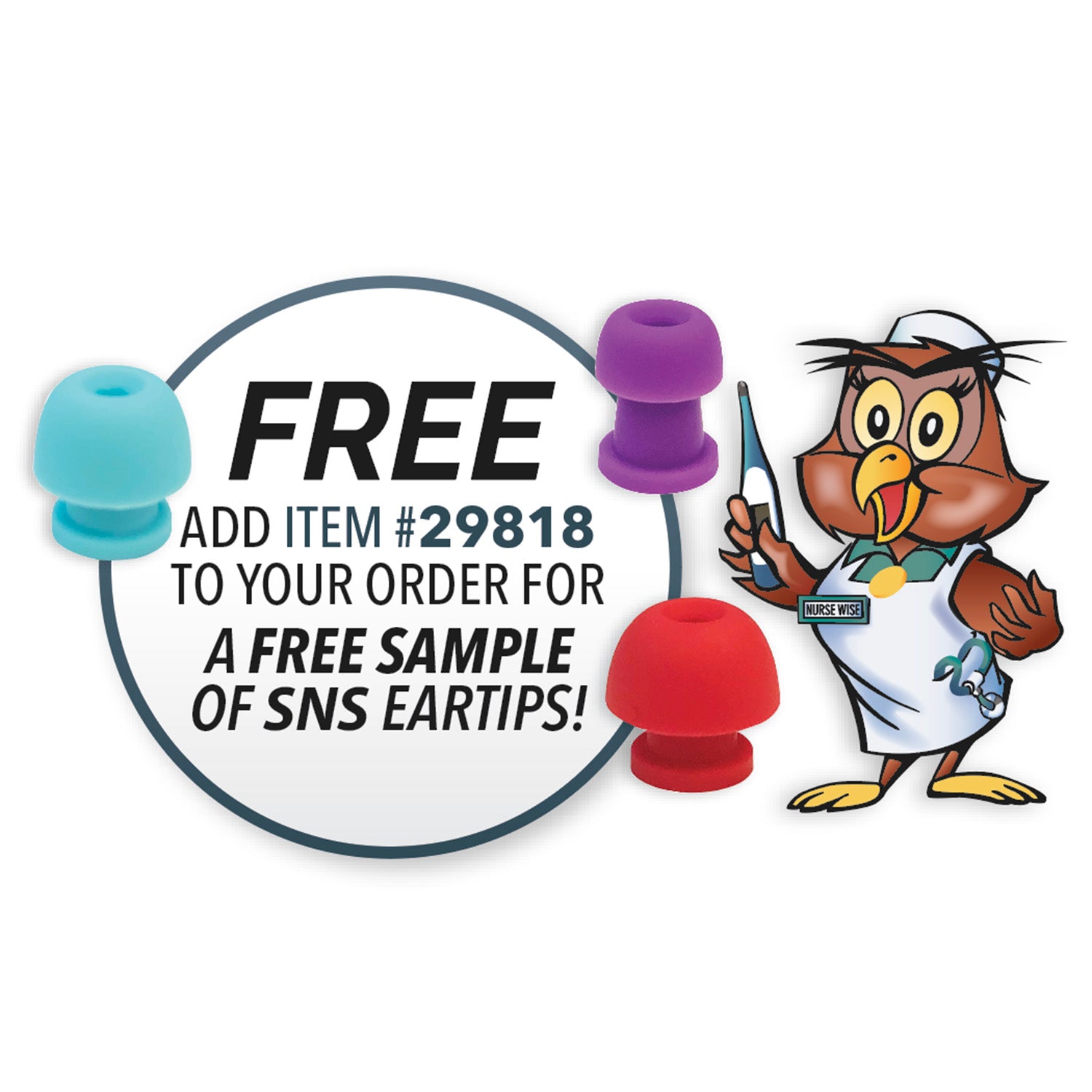 SNS Eartips *FREE SAMPLE - LIMIT 1 PER ORDER*