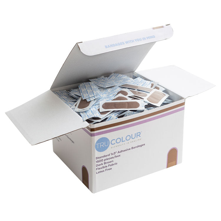 Tru-Colour Skin Tone Flexible Fabric Adhesive Bandages - 1" x 3"