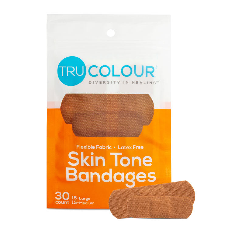 Tru-Colour Skin Tone Flexible Fabric Adhesive Bandages - 1" x 3"