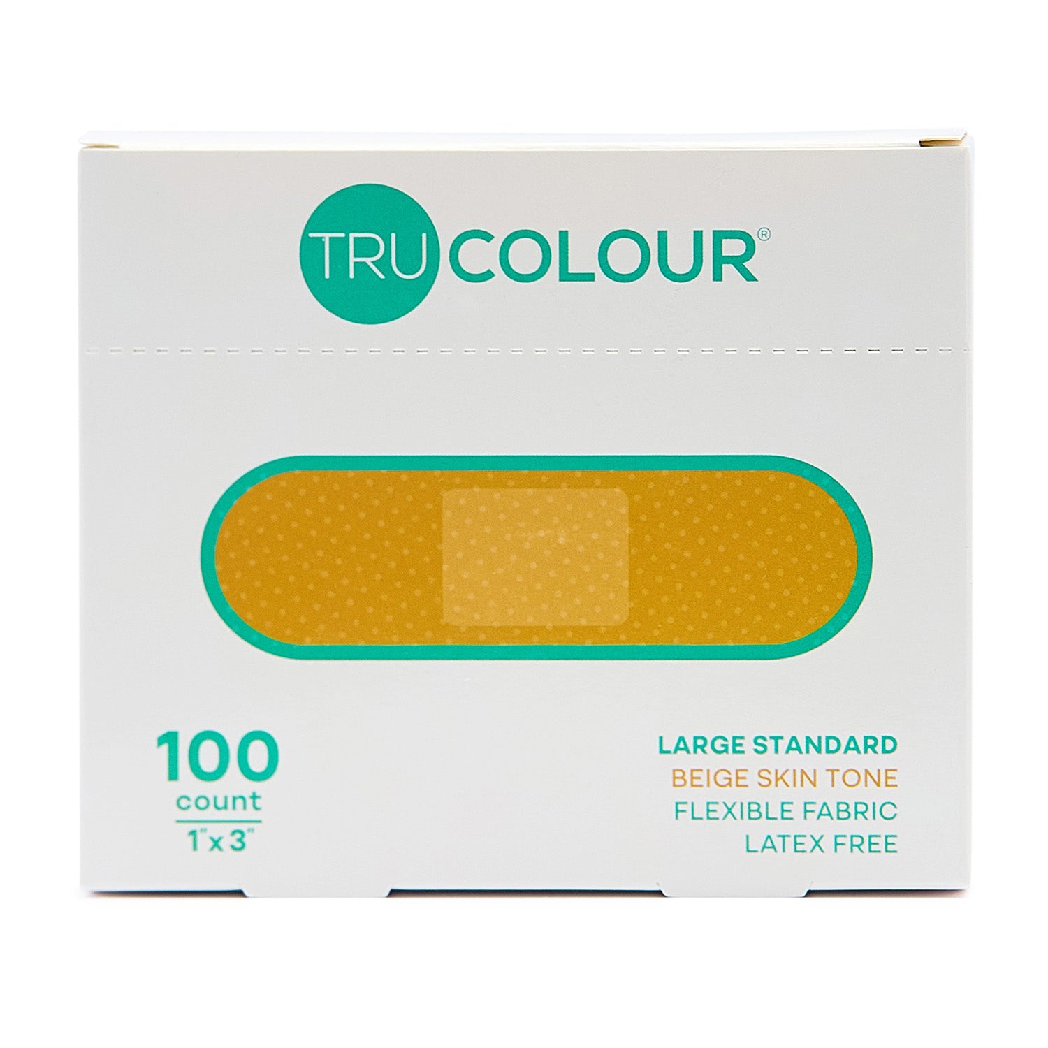 Tru-Colour Skin Tone Flexible Fabric Adhesive Bandages - 1" x 3"