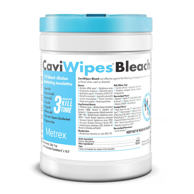 CaviWipes Bleach - Disinfecting Wipes (90-ct)