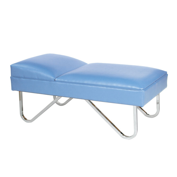 Preschool Fixed Headrest Couch - Chrome-Plated Steel Legs