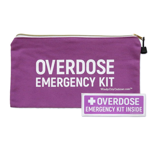 Overdose Emergency Kit Canvas Pouch with Location Decal