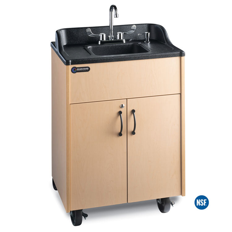 Premier Single Portable Hot/Cold Washing Station - Black ABS Basin