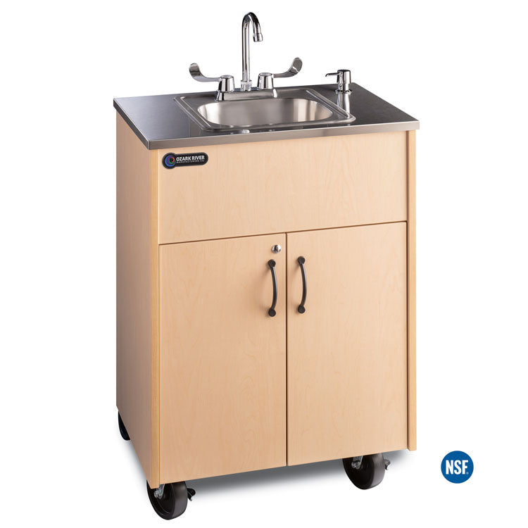 Premier Single Portable Hot/Cold Washing Station - Stainless Steel Basin