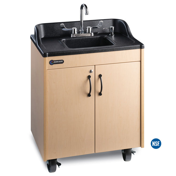 Lil' Premier Single Portable Hot/Cold Washing Station - Black ABS Sink
