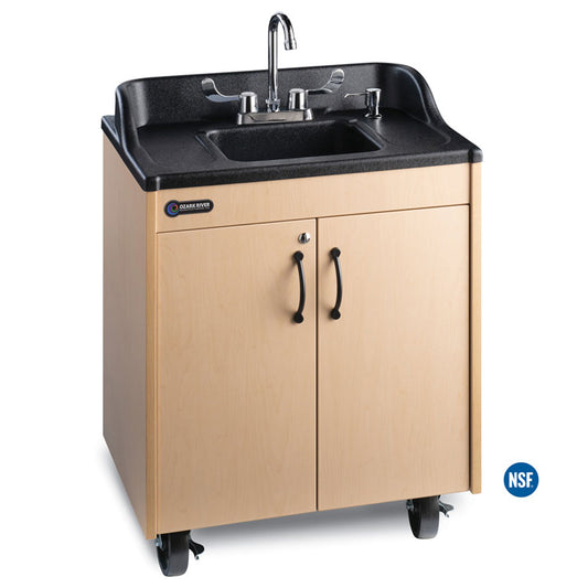 Lil' Premier Single Portable Hot/Cold Washing Station - Black ABS Basin