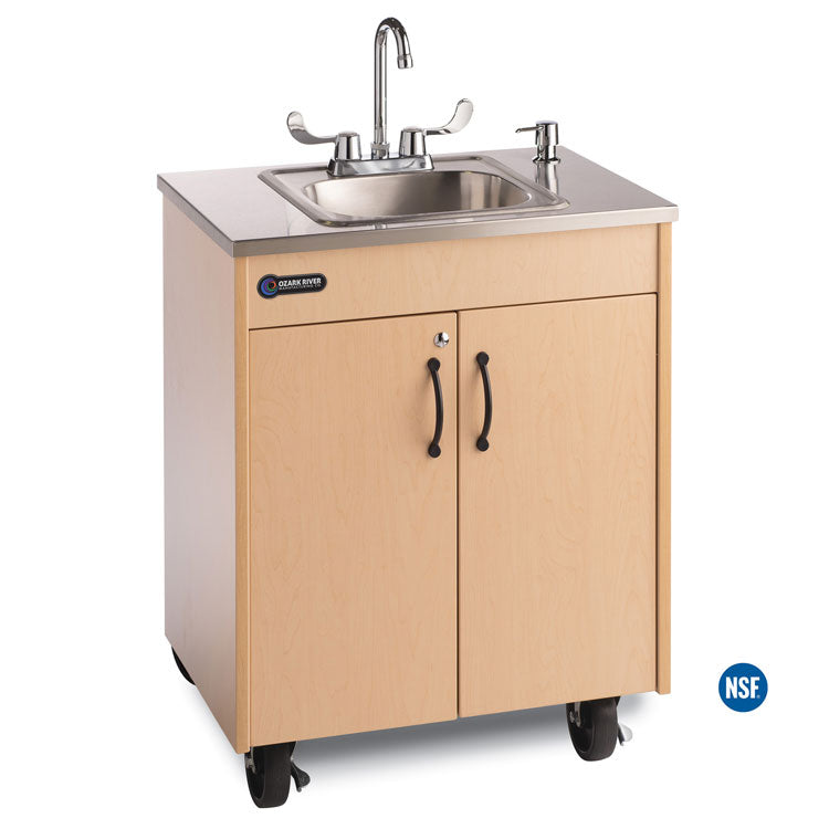 Lil' Premier Single Portable Hot/Cold Washing Station - Stainless Steel Sink