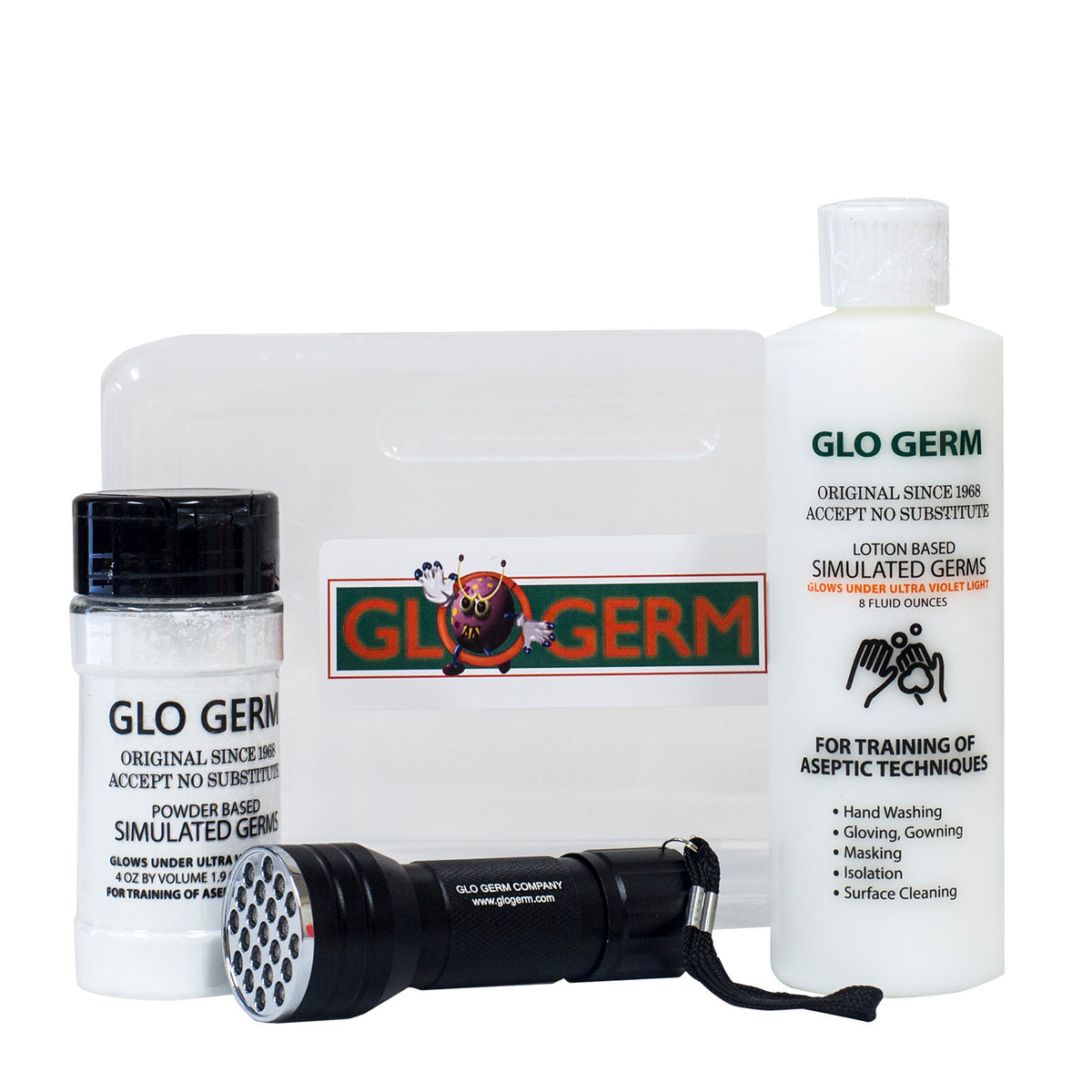 Glo Germ Kit with Gel - 21 LED – School Nurse Supply