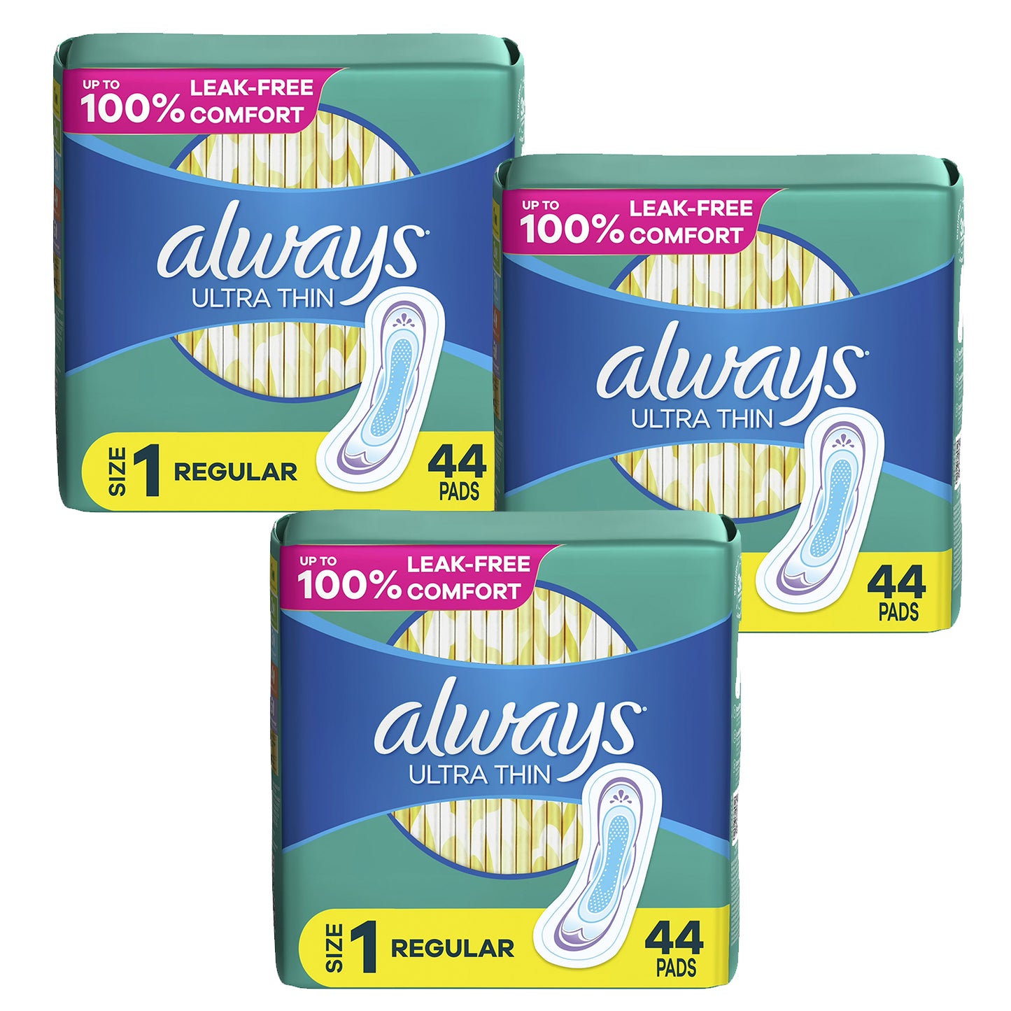 Always Ultra Thin 3-Pack of 44 pads