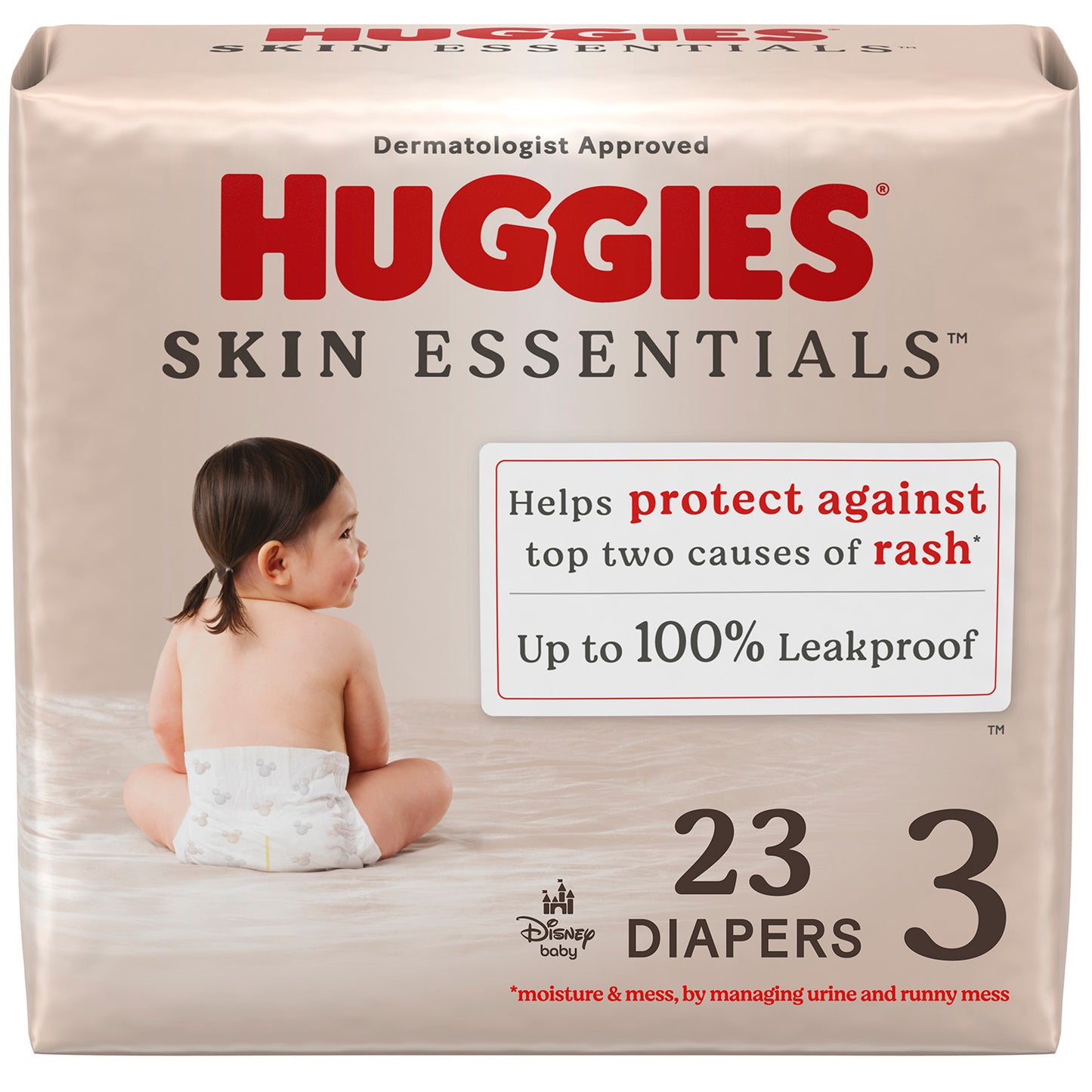 Huggies Skin Essentials Diapers - Size 3, 16–28 lbs (23-ct) **CASE of 4**