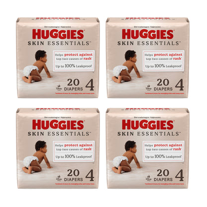 Huggies Skin Essentials Diapers Size 4, 22–37 lbs (20-ct) **CASE