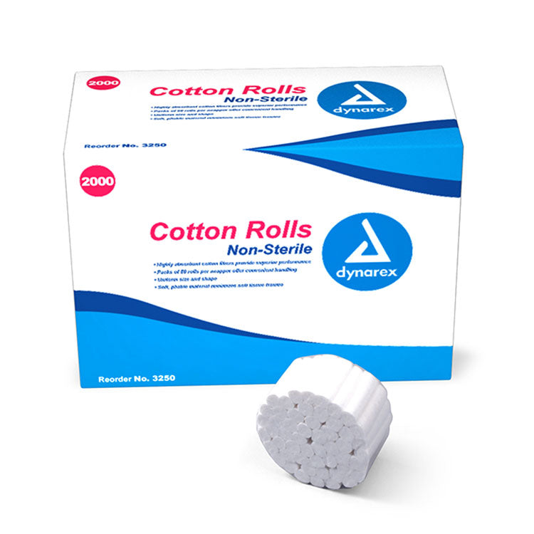 Non-Sterile Cotton Rolls (50-ct)