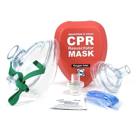 CPR Resuscitator Mask - Adult, Child & Infant (Hard Case)