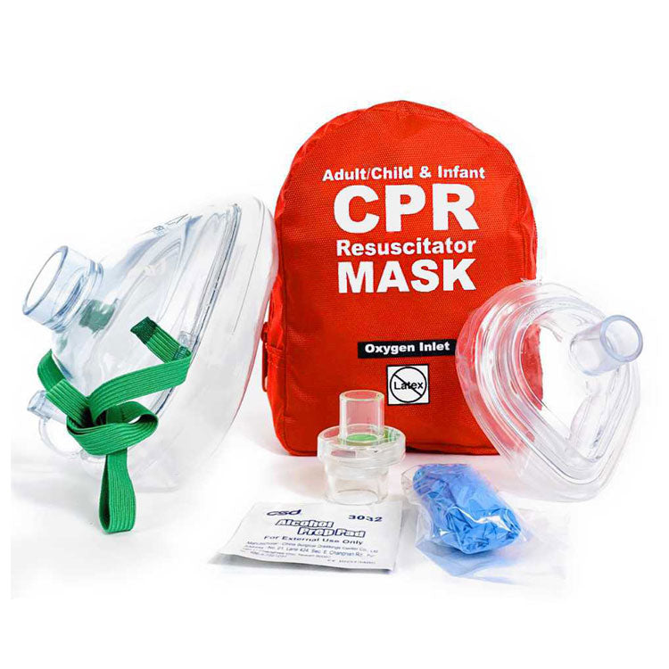 CPR Resuscitator Mask - Adult, Child & Infant (Soft Case)