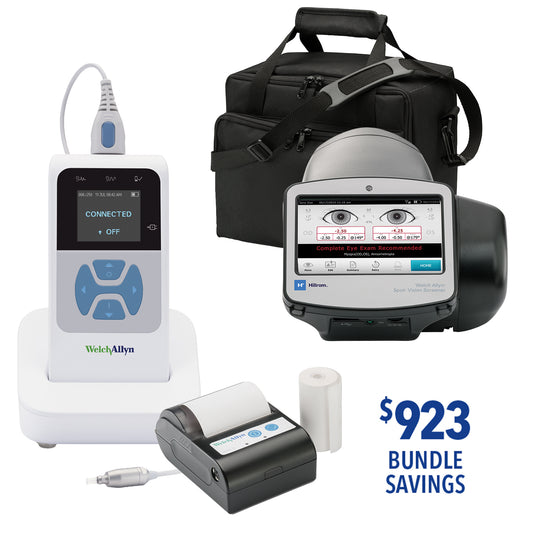OAE Screener Bundle with Welch Allyn SPOT Vision Screener  and Case