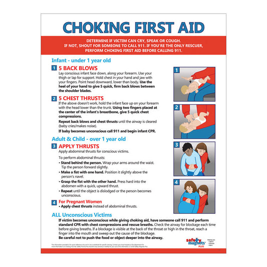 Choking First Aid Poster (12" x 18")