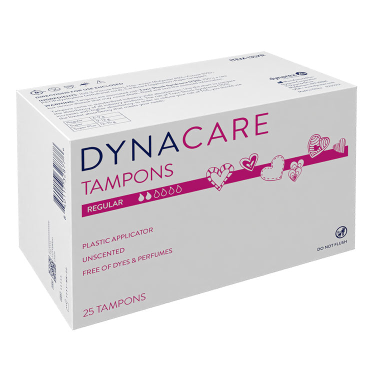 DynaCare Plastic Tampons - Regular (25-ct)