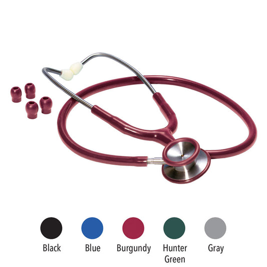 Stainless Steel Stethoscope - Burgundy