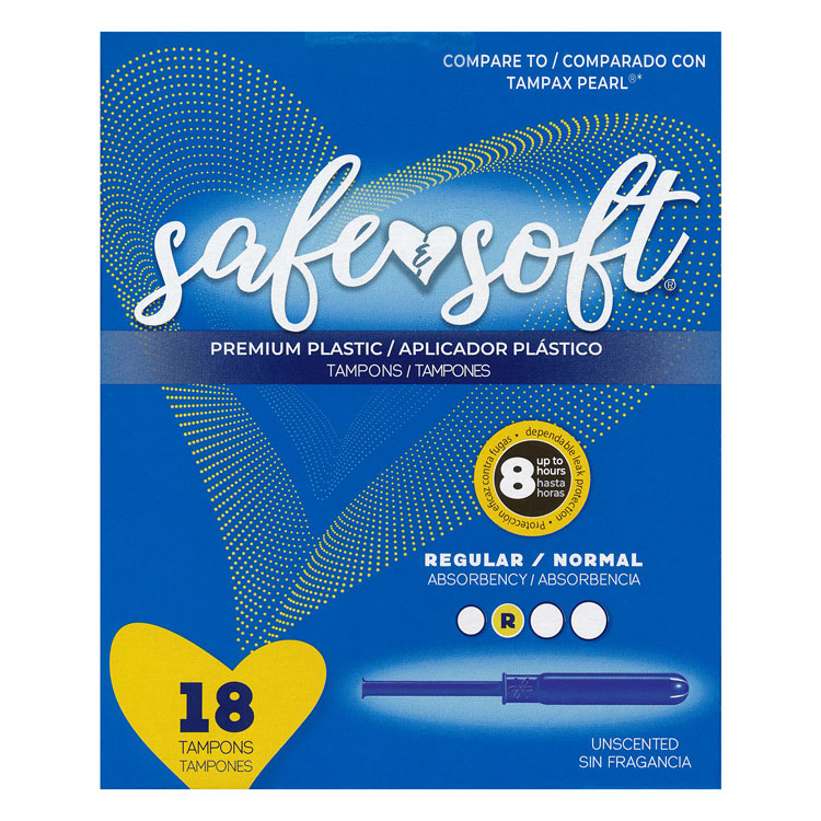 Safe&Soft Pearlized Plastic Tampons