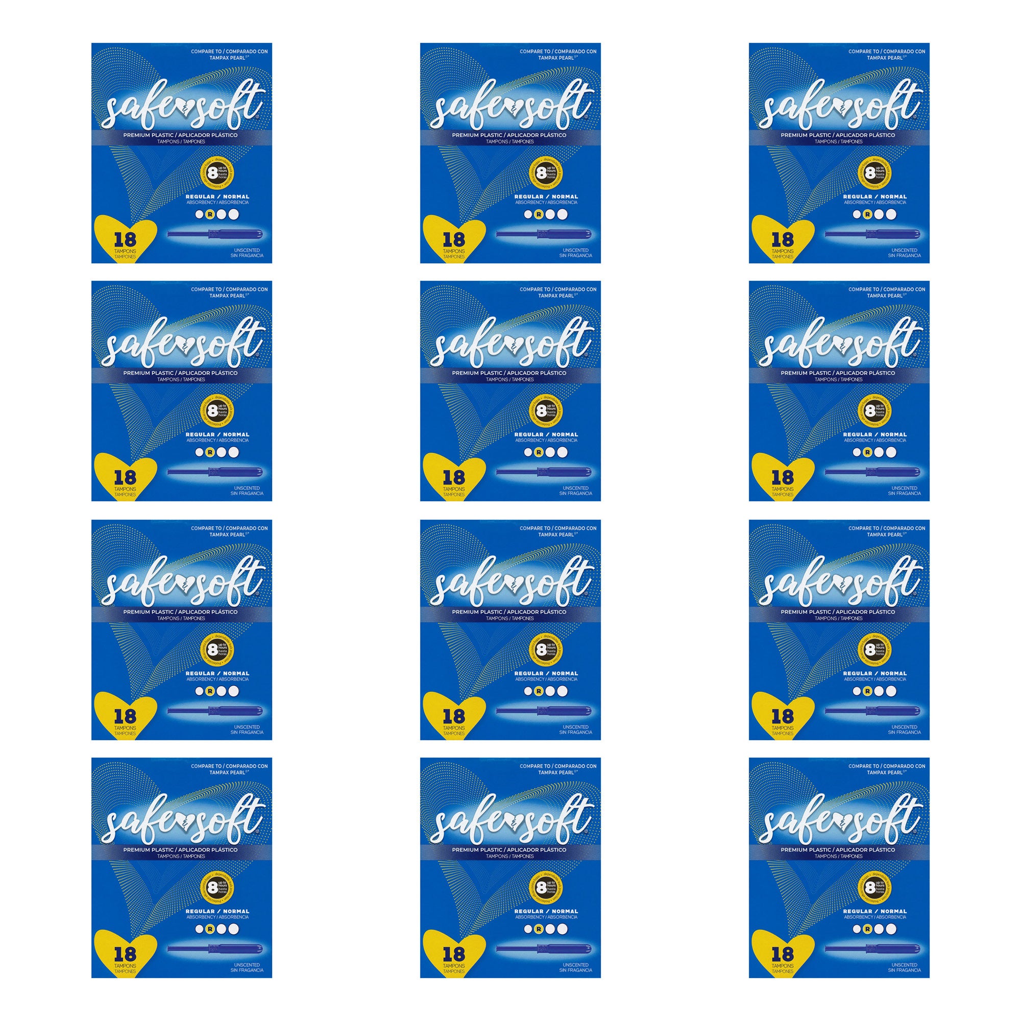 Safe&Soft Pearlized Plastic Tampons