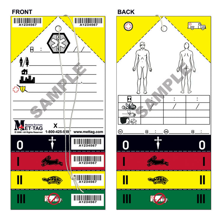 Medical Emergency Triage Tags