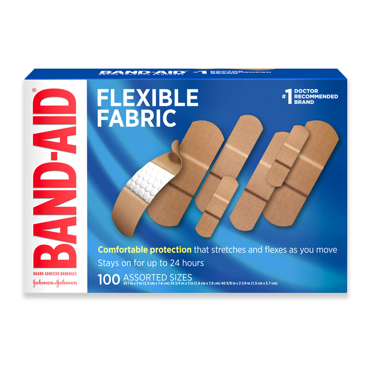 BAND-AID Flexible Fabric Bandages - Assorted (100-ct)