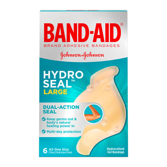 BAND-AID Hydro Seal Hydrocolloid Gel Bandages - Large (6-ct)