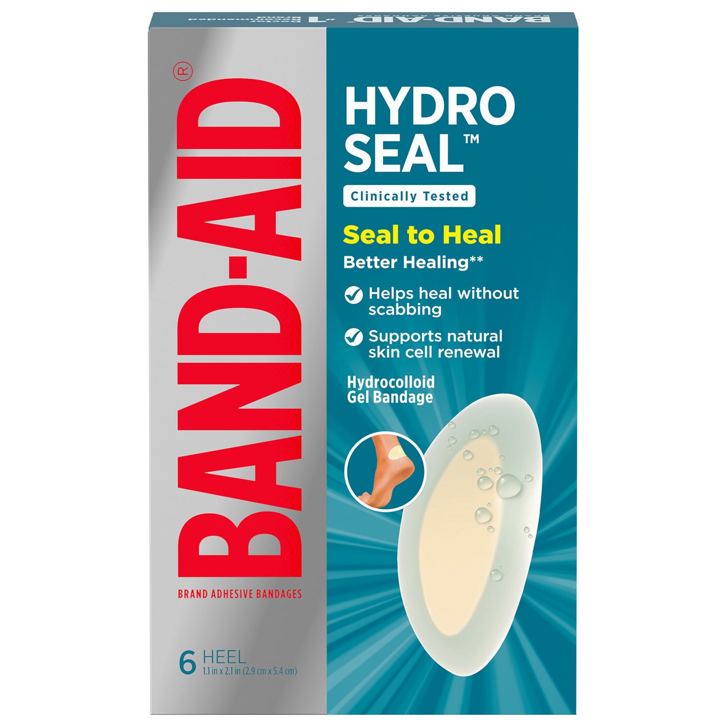 BAND-AID Hydro Seal Hydrocolloid Gel Bandages (6-ct)