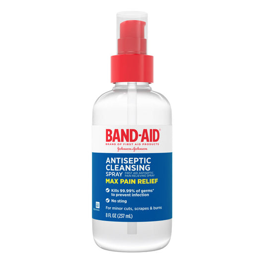 BAND-AID Antiseptic Cleansing Max Pain Relief Spray (8 oz)