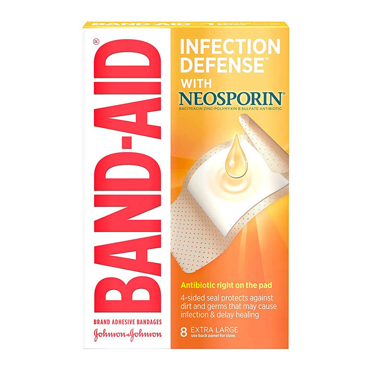 BAND-AID Plus Antibiotic Bandages - Extra Large (8-ct)