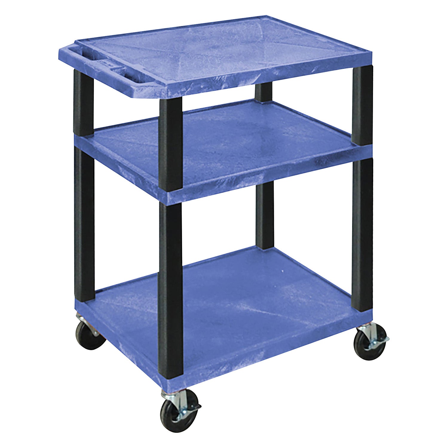 3-Shelf Utility Carts - Blue