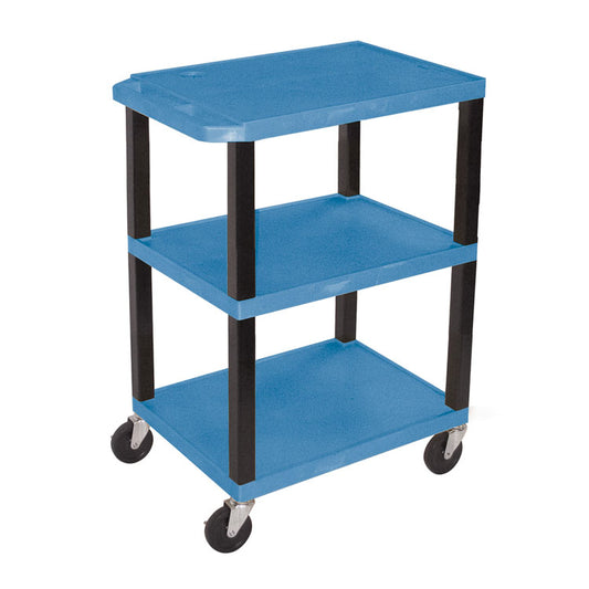 3-Shelf Utility Carts - Blue